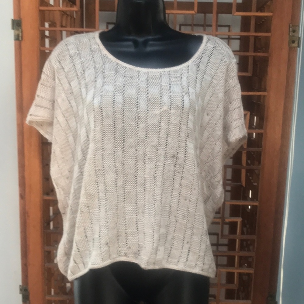 NWOT- Absolutely knit tan sweater size S (large size small)